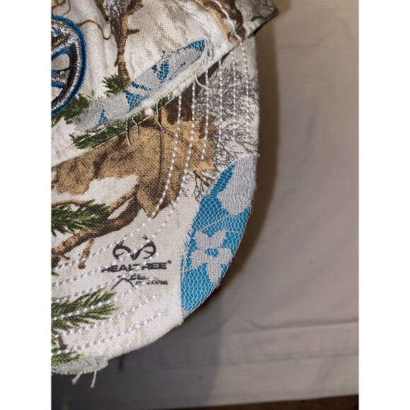 REALTREE Women's Baseball Cap Camo/Teal Stitching Adjustable - Picture 8 of 13